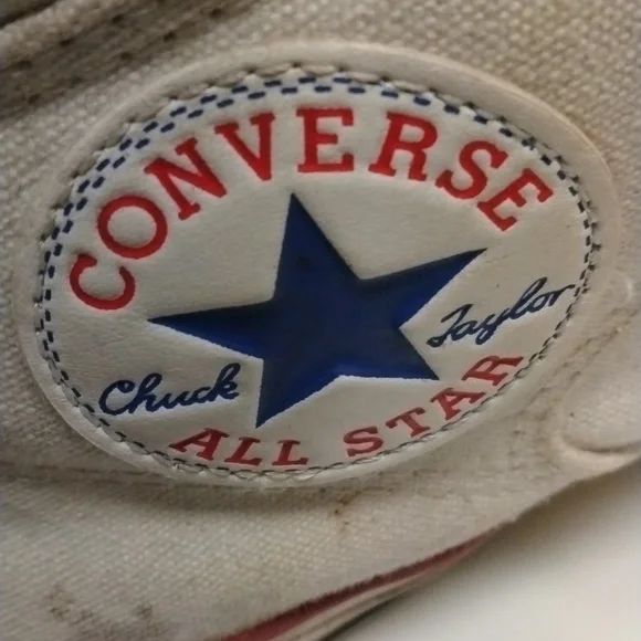 Converse White All Star Chuck Taylor High Top Converse Men’s Sneakers Size 9 - Picture 6 of 8